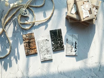 塗鴉文字復古風格相框Memo Pad