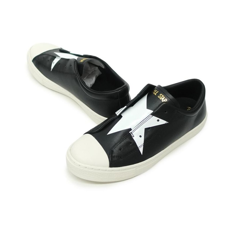 コンバース CONVERSE スニーカー ローカット スリッポン オールスター クップ BS スリップ ブラック/ホワイト 黒 OX ALL STAR  COUPE BS SLIP OX | LINEショッピング