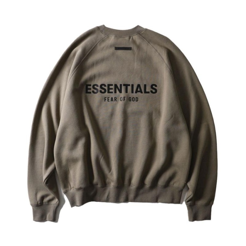 FOG ESSENTIALS フィアオブゴッド エッセンシャルズ BACK LOGO CREW SWEAT SHIRTS スウェット トレーナー 長袖  メンズ ブランド ストリート ストリート系 人気 | LINEブランドカタログ