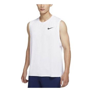 Men's Nike Solid Color Logo Quick Dry Breathable Sports Training Vest White