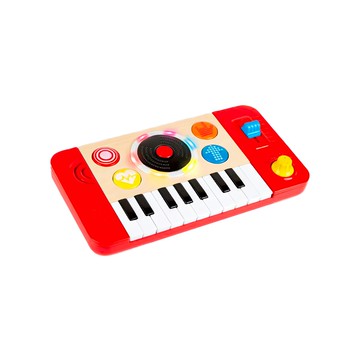 Hape 搖滾DJ音樂鍵盤 可攜式混音音樂台 提升孩子音樂性 探索聲音和節奏  紅色DJ音樂鍵盤  1個  34 x 18.5cm