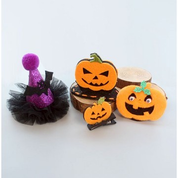 CHENNY BONGBONG 萬聖節造型髮夾組【快速出貨】可愛造型 南瓜骷髏 巫婆造型 幼兒 兒童飾品