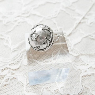 ✼鉑金加工✼海浪與星辰圖紋的甘姆蘭球/18mm༺搖晃時發出沙朗♪ 療癒聲響♪•*•療癒吊墜༻ 生日