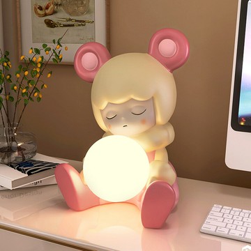 北歐創意可愛擺件房間客廳家居裝飾品結婚新婚禮物品臥室床頭櫃燈 雙11全館免運