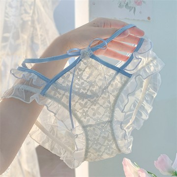 ⭐臺灣出貨⭐日系甜美女生純欲蕾絲網紗內褲女2025新款性感三角褲