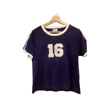 【二手精品 9.9成新】CELINE 賽琳 16 系列「16」短袖上衣(剪水洗標) 編號S266