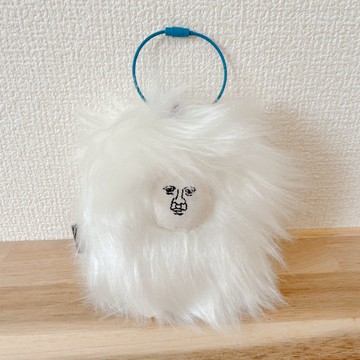 蓬鬆幽靈鑰匙圈【白色】