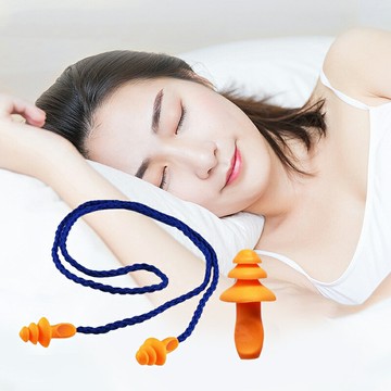 帶繩三層隔音耳塞 噪音耳塞 睡眠耳塞 矽膠耳塞 游泳耳塞 螺旋耳塞 靜音耳塞 睡覺耳塞【JA310】99750走走去旅行