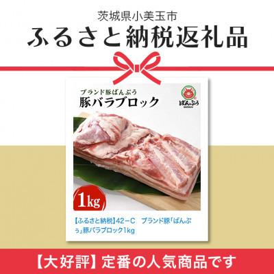 ふるさと納税 小美玉市 ブランド豚「ばんぶぅ」バラブロック1kg