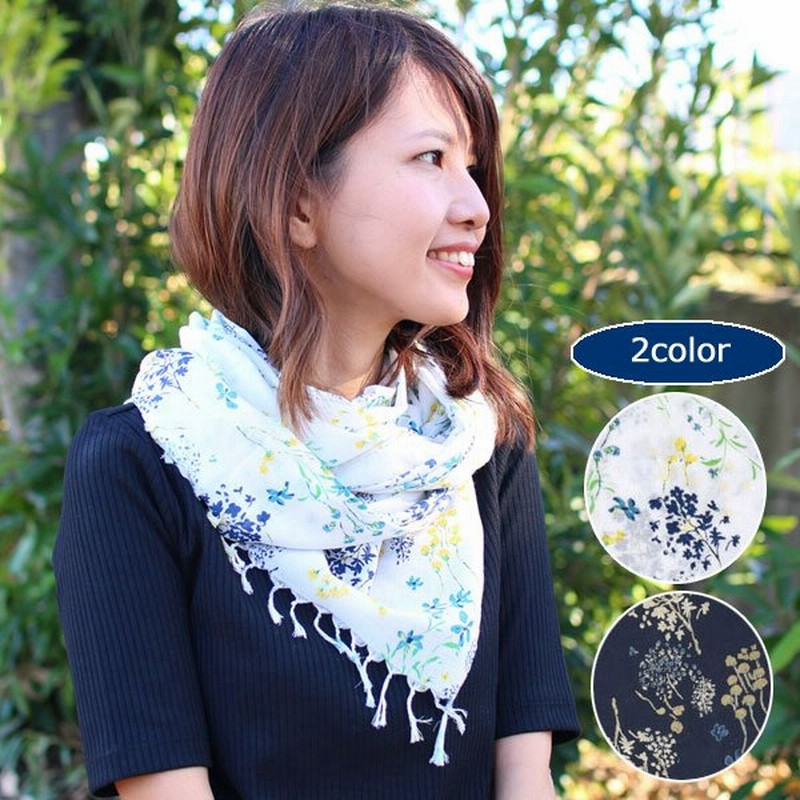 ストール フラワー 花柄 綿100 薄手 夏用ストール 刺繍 大判 春夏 夏 レディース 冷房対策 日焼け 紫外線 おしゃれ 通販 Lineポイント最大0 5 Get Lineショッピング