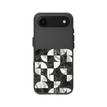 iPhone Air Clear (相機按鈕) 酷墨灰 - 石紋與渲染 / Marble & Dreamy Gradient - 月球