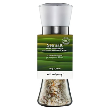 salt odyssey 奧德賽 地中海綜合香草海鹽研磨罐  160g  1罐