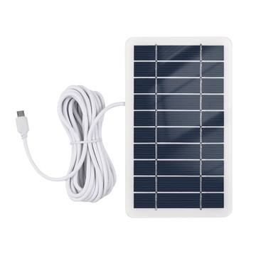 2W 5V 便攜式太陽能充電器防水板,用於露營,帶微型 USB 插頭充電手機迷你風扇 LED 燈家用監控攝像頭 2026
