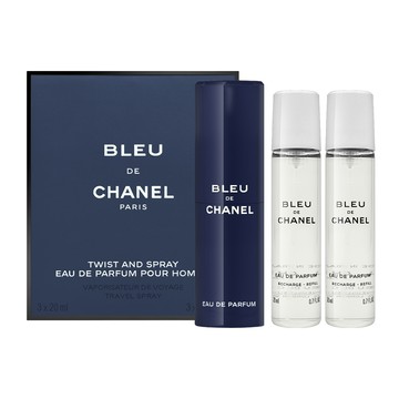 【CHANEL香奈兒】藍色男性隨身香水 EDP 20ml*3