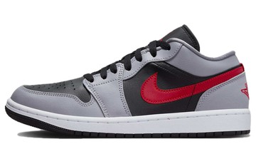 JORDAN 1 LOW CEMENT GREY FIRE RED WOMENS