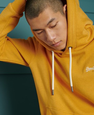 Superdry Men's Men's Orange Label Classic Hoodie Yellow / Upstate Gold Marl - Size: XL