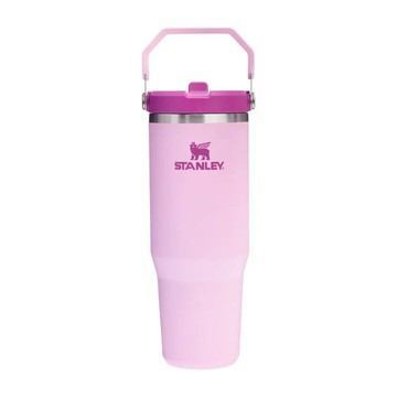 STANLEY 經典系列 IceFlow 手提吸管杯2.0 / 0.88L / 春櫻粉