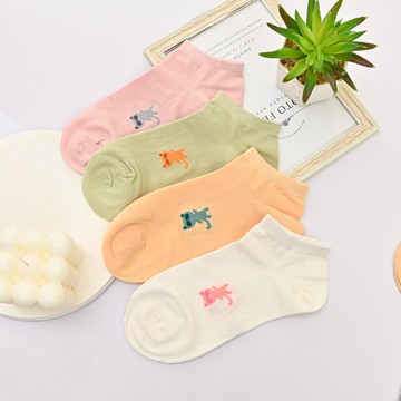 墨鏡貓船型襪-2雙入-多色任選