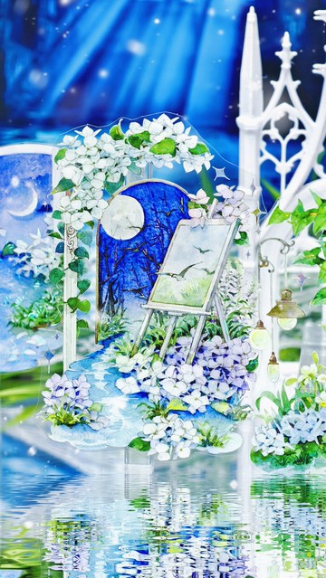 莫奈月夜 OKMT新七天流麻咕卡貼紙PET手帳膠帶