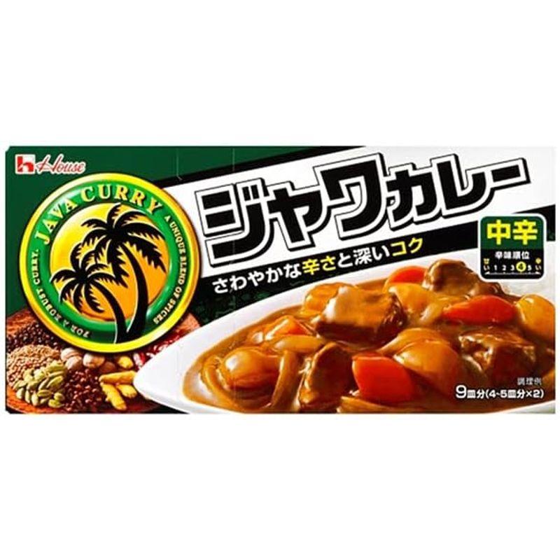 ハウス食品 ジャワカレー 中辛 185g×10個入