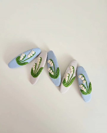幸福玲蘭 - 刺繡bb髮夾