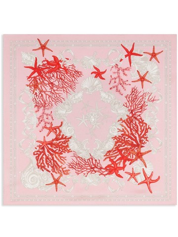 Versace - Medusa Head-motif silk scarf - unisex - Fabric - One Size - Pink