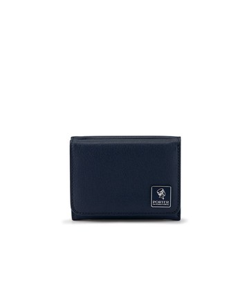 【PORTER INTERNATIONAL】MORI 三折皮夾 深藍 11726-00579