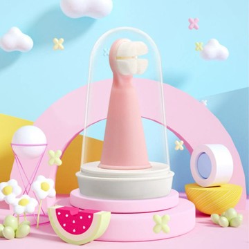 柔軟萬毛指套牙刷4入組 (幼童/寵物適用) -粉色/黃色各2入 粉色/黃色各2入