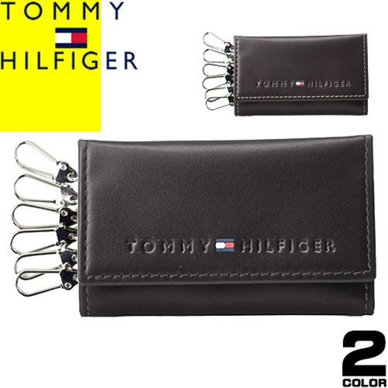 トミーヒルフィガー TOMMY HILFIGER キーケース レディース メンズ レディース ブランド ロゴ おしゃれ コンパクト 革 レザー 本革  黒 ブラック ブラウン | LINEブランドカタログ