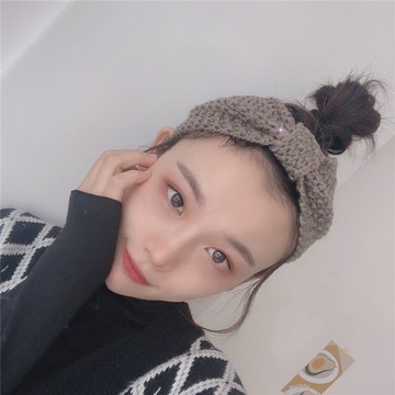 韓國網紅毛線針織發帶女簡約蝴蝶結發箍可愛頭飾外出寬邊壓發發飾