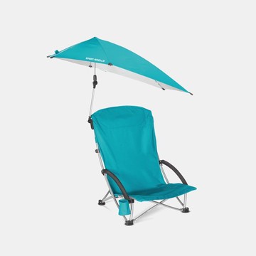 【Sport-Brella】沙灘椅遮陽傘組SPORT-BRELLA BEACH CHAIR WITH ADJUSTABLE UMBRELLA AND MESH PANEL  沙灘椅 卡榫設計 遮陽傘 抗紫外線 遮陽椅 沙灘必備 美國原廠正品【正元精密】