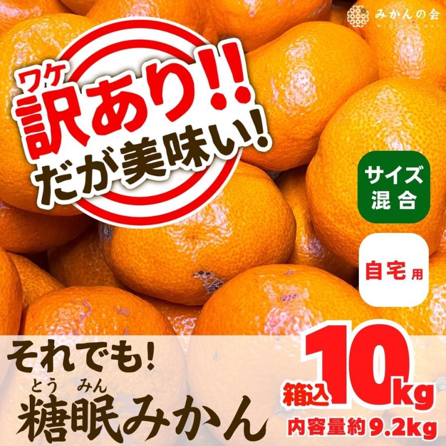 訳あり それでも 熟成みかん  箱込 10kg 内容量 9.2kg サイズミックス Ｂ品 有田みかん 和歌山県産 産地直送 家庭用