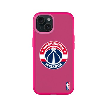 iPhone 15 Clear 粉漾桃 - NBA - Logo-華盛頓巫師 Washington Wizards