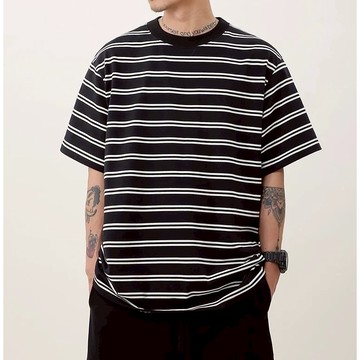 『GOAT』Cityboy 日系  條紋 寬TEE 2色 短袖 衣服