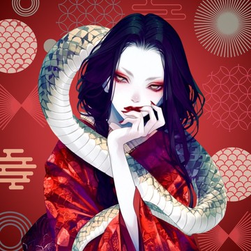 再販 NaChi原創貼紙【蛇女】