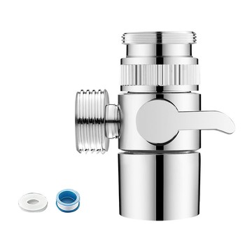 轉接頭節水器 Lcy 一分二洗衣機水龍頭轉接頭 萬能水龍頭轉接頭 分流器 分水器 一進二出  4分螺紋管 全銅加厚