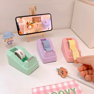 馬卡龍ins風簡約膠帶切割器少女心手賬小號膠帶座