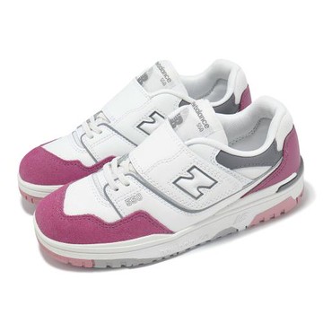 New Balance 休閒鞋 550 中童 小朋友 白 紫 復古 魔鬼氈 運動鞋 NB PHB550CK-M