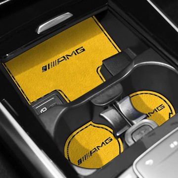 奔馳A200LGLB/GLA/cla/eqa/eqb水杯墊儲物門槽墊內飾翻毛皮裝飾品