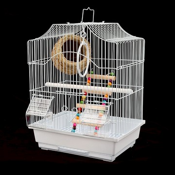 鳥籠 虎皮鸚鵡鳥籠子別墅鳥籠文鳥牡丹珍珠籠繁殖籠小號觀賞金屬造型籠『CM45382』