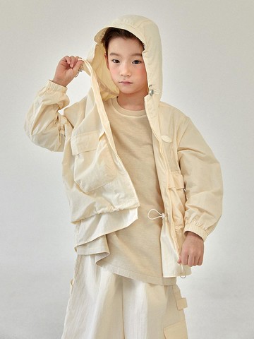 Signature Lightweight Overfit Windbreaker [IVORY] (S-JM)