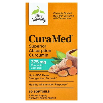 Terry Naturally, Terry Naturally，CuraMed，375毫克，60粒軟膠囊
