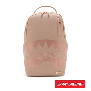 SPRAYGROUND-簡約單色鋸齒鯊大容量後背包-粉色