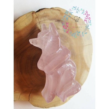 星光粉晶狐狸/粉晶 /水晶飾品/ [晶晶工坊-love2hm]