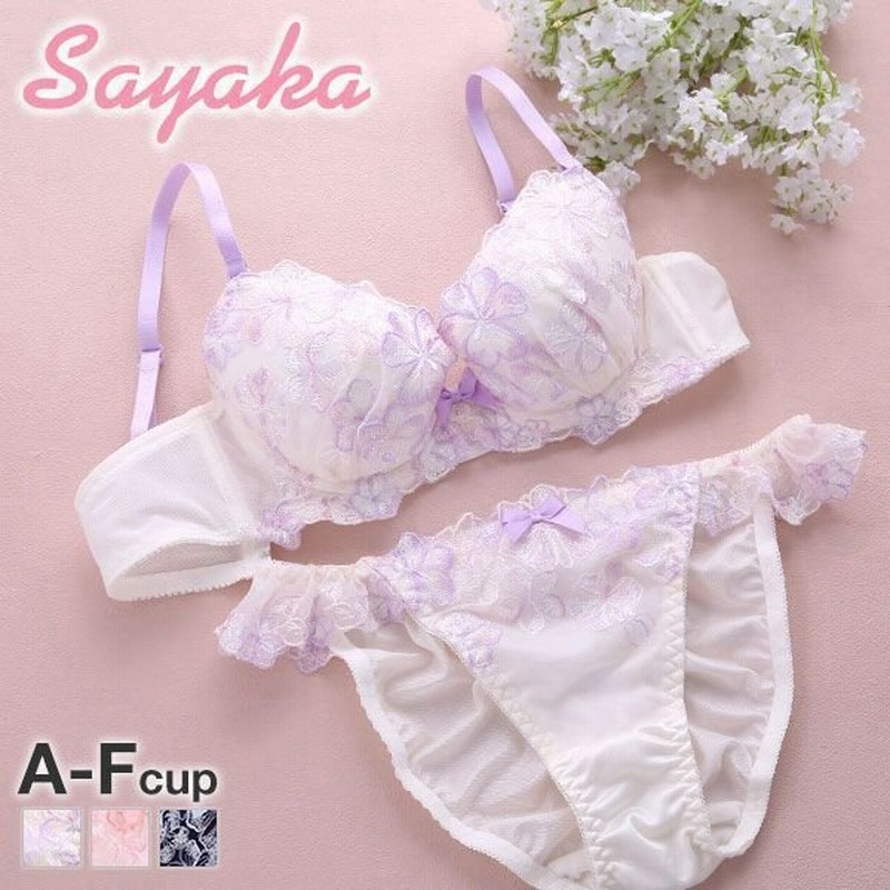 サヤカ Sayaka マルチフラワーガーデン ソフトワイヤー ブラジャー ショーツ セット Abcdef 大きいサイズ 小さいサイズ 通販 Lineポイント最大0 5 Get Lineショッピング
