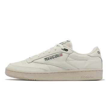 Reebok 休閒鞋 Club C 85 Vintage 男鞋 女鞋 米白 黑 復古 皮革 仿舊 奶油底 100033000