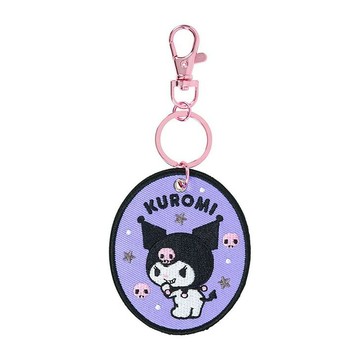 【震撼精品百貨】酷洛米_Kuromi~日本SANRIO三麗鷗 酷洛米刺繡布鑰匙圈-2025角色大賞*48596