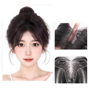 【米蘭精品】現貨+預購 假瀏海全真髮髮片透氣假髮片輕量免打理隱形增髮量假髮-自然髮際線女假髮4款74lf75