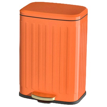 Mega 復刻輕奢不鏽鋼靜音垃圾桶  外桶 22 x 15 x 32cm + 內桶 22 x 14.5 x 28cm  艾瑪橙  1個