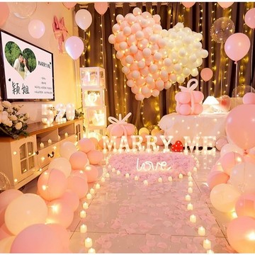 【GIFTME5台灣出貨】求婚氣球套組 氣球佈置 附教學影片 豪華生日氣球 結婚生日 派對佈置 求婚 告白 驚喜 浪漫